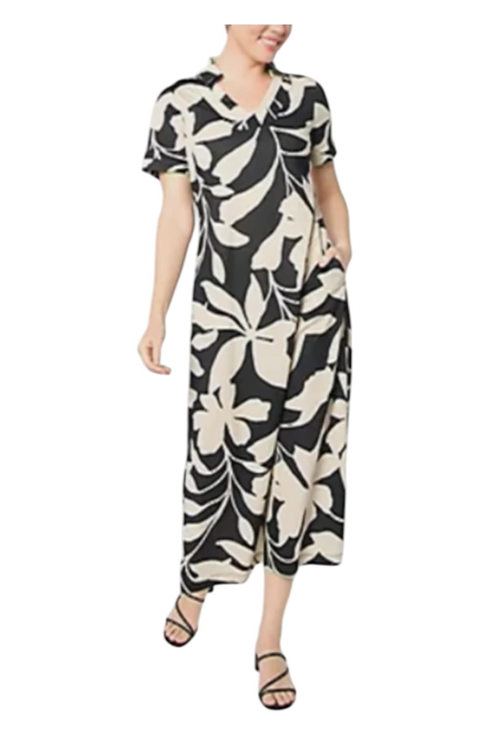 Belle Beach by Kim Gravel Women’s Knit FleurdeSea Maxi Dress Black