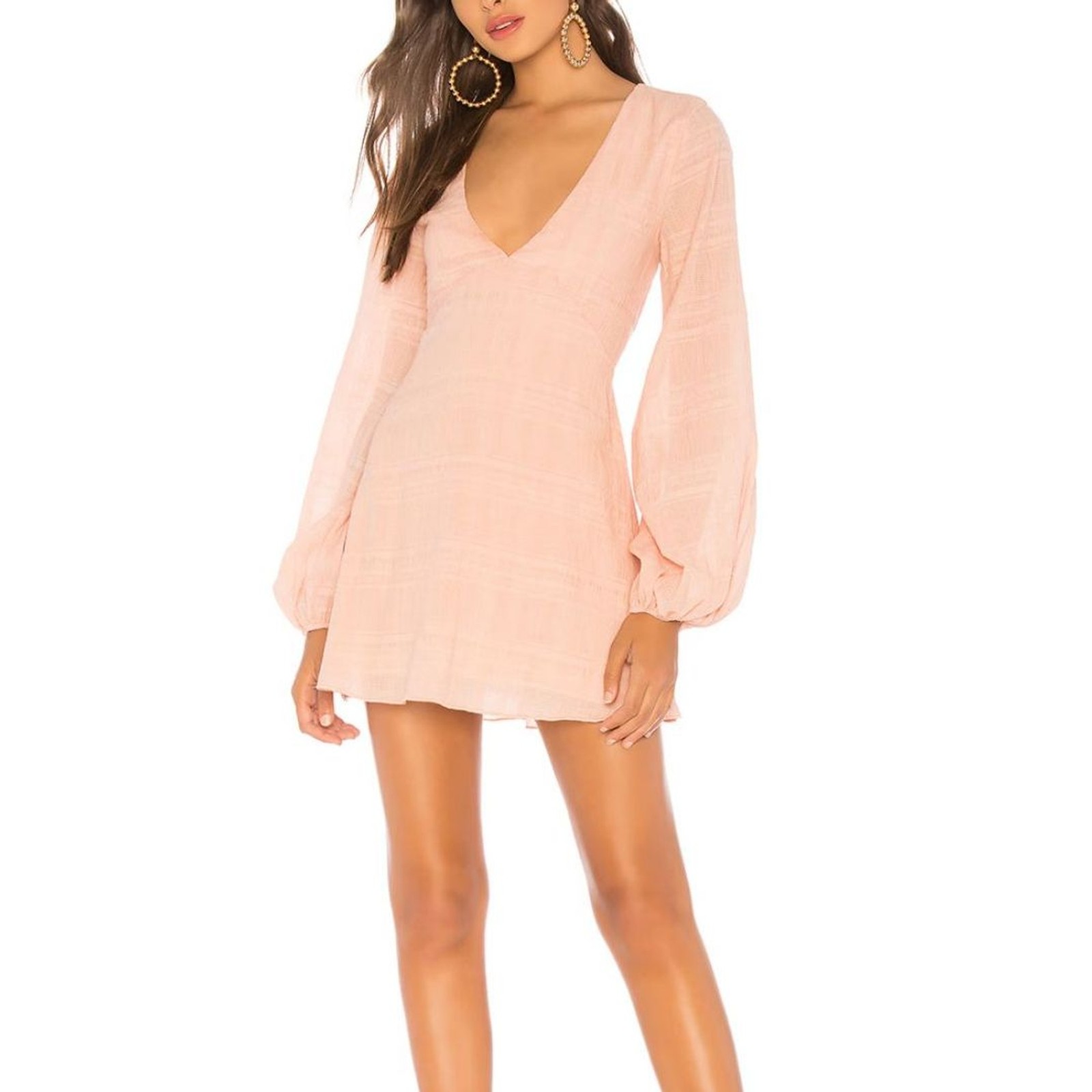 Tularosa Revolve Ryland Pink Long Sleeve Mini Dress Sz S