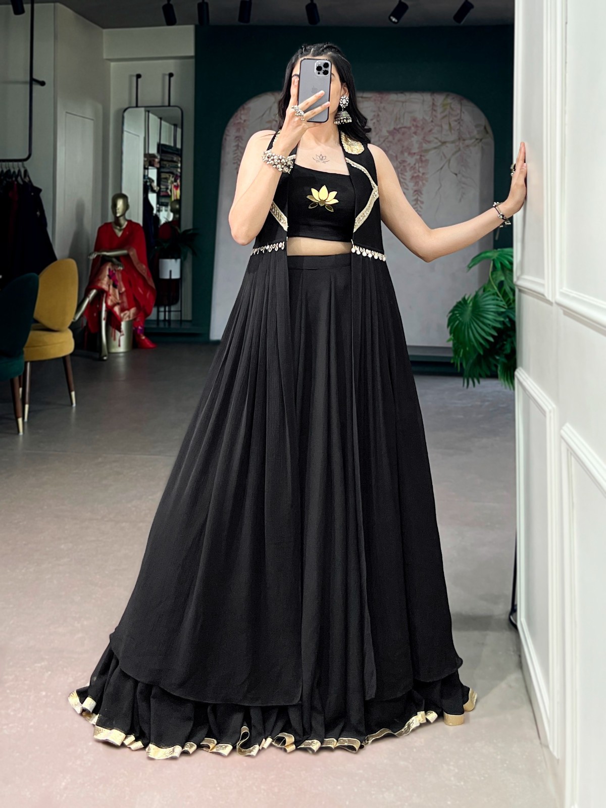 STEPNSHOP NAVRATRI COLLECTION FANCY WITH FANCY & HAND WORK 23140