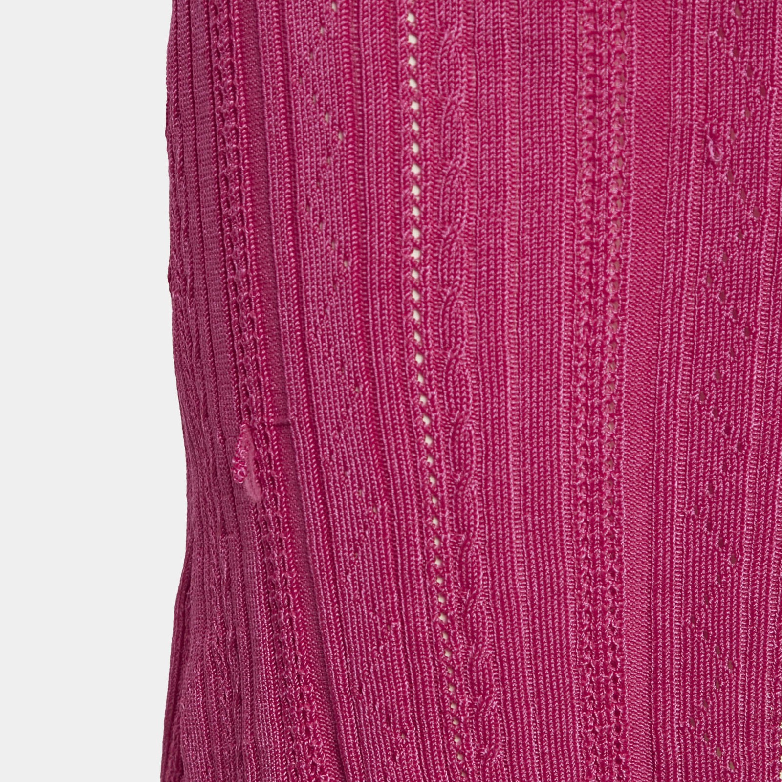 Gimaguas Pink Patterned Knit Sleeveless Mini Dress S