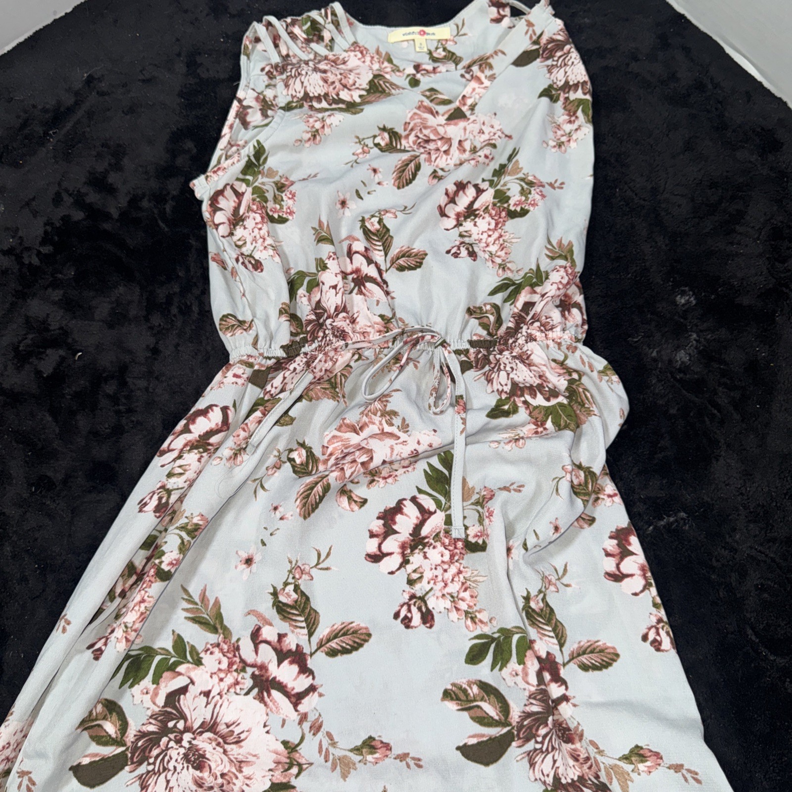Wishful Park Women Size S Floral Pattern Sun Dress White