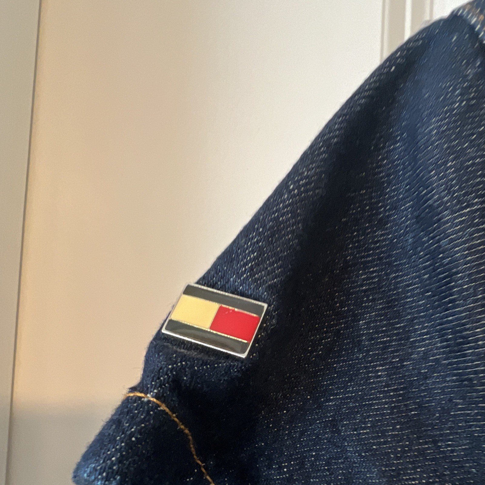 Tommy Hilfiger Shirt Dress Collared Pockets Denim Blue Short Sleeve Short 10