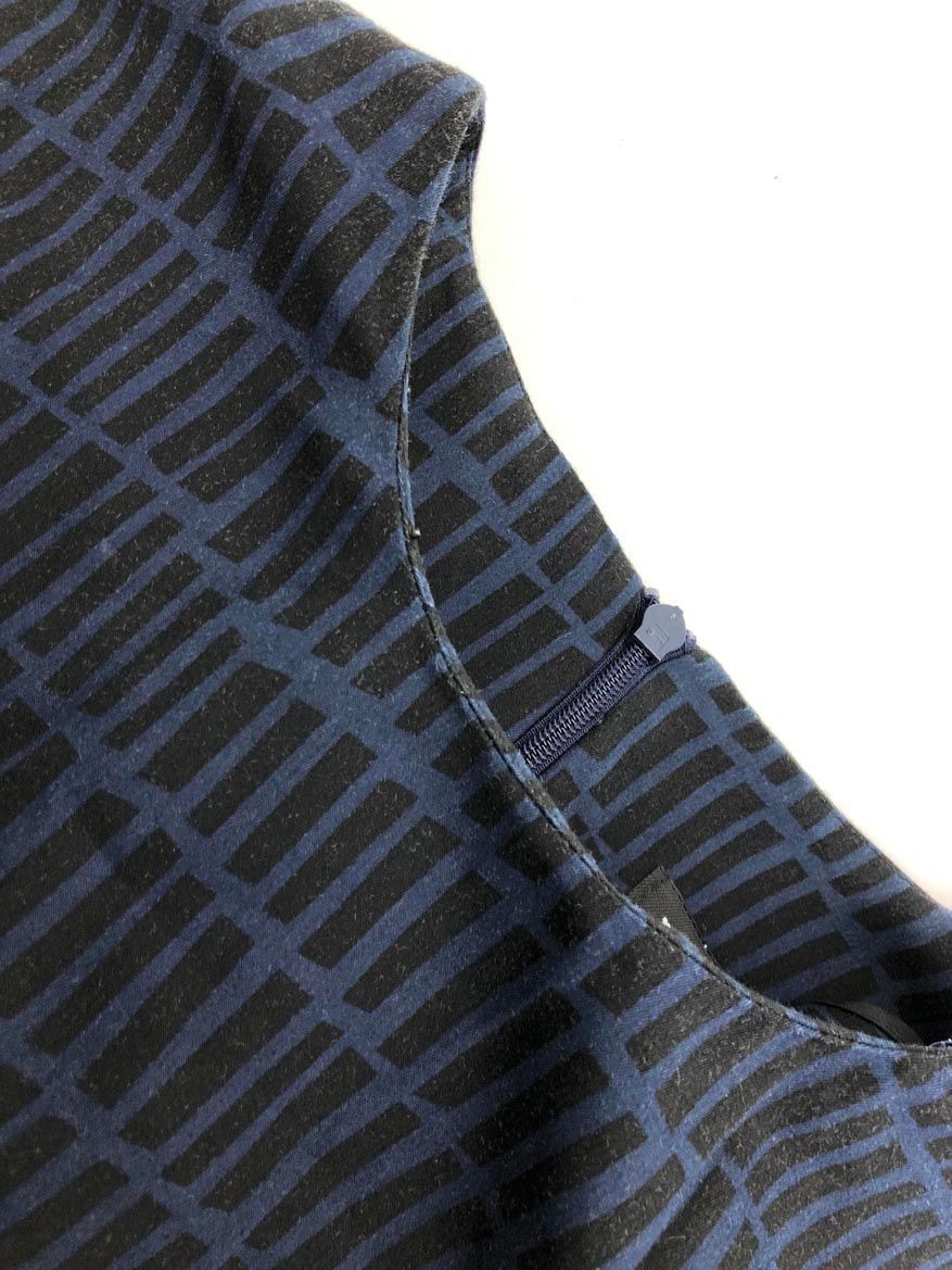 Marimekko Scandinavian Dress Long Sleeve Cotton Rayon Urethane Size 36 Japan