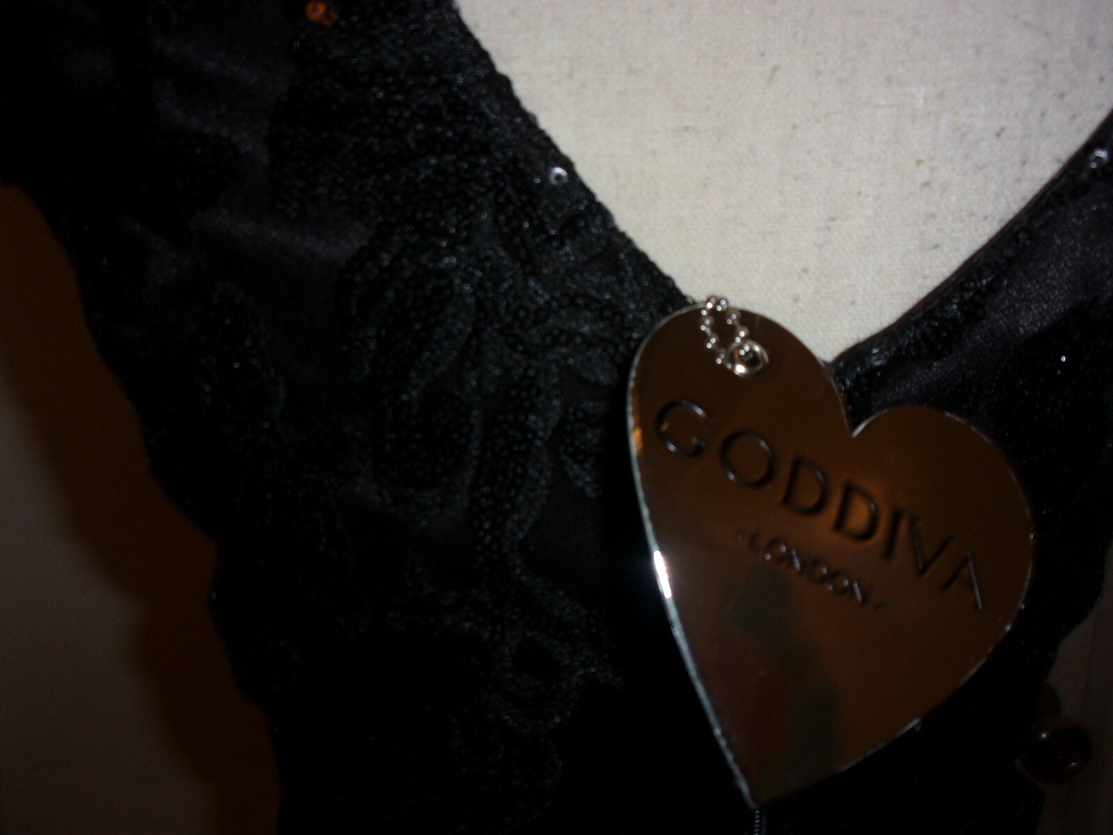 GODDIVA London Women’s Black Dress Size UK 10/ US 8 (B216)