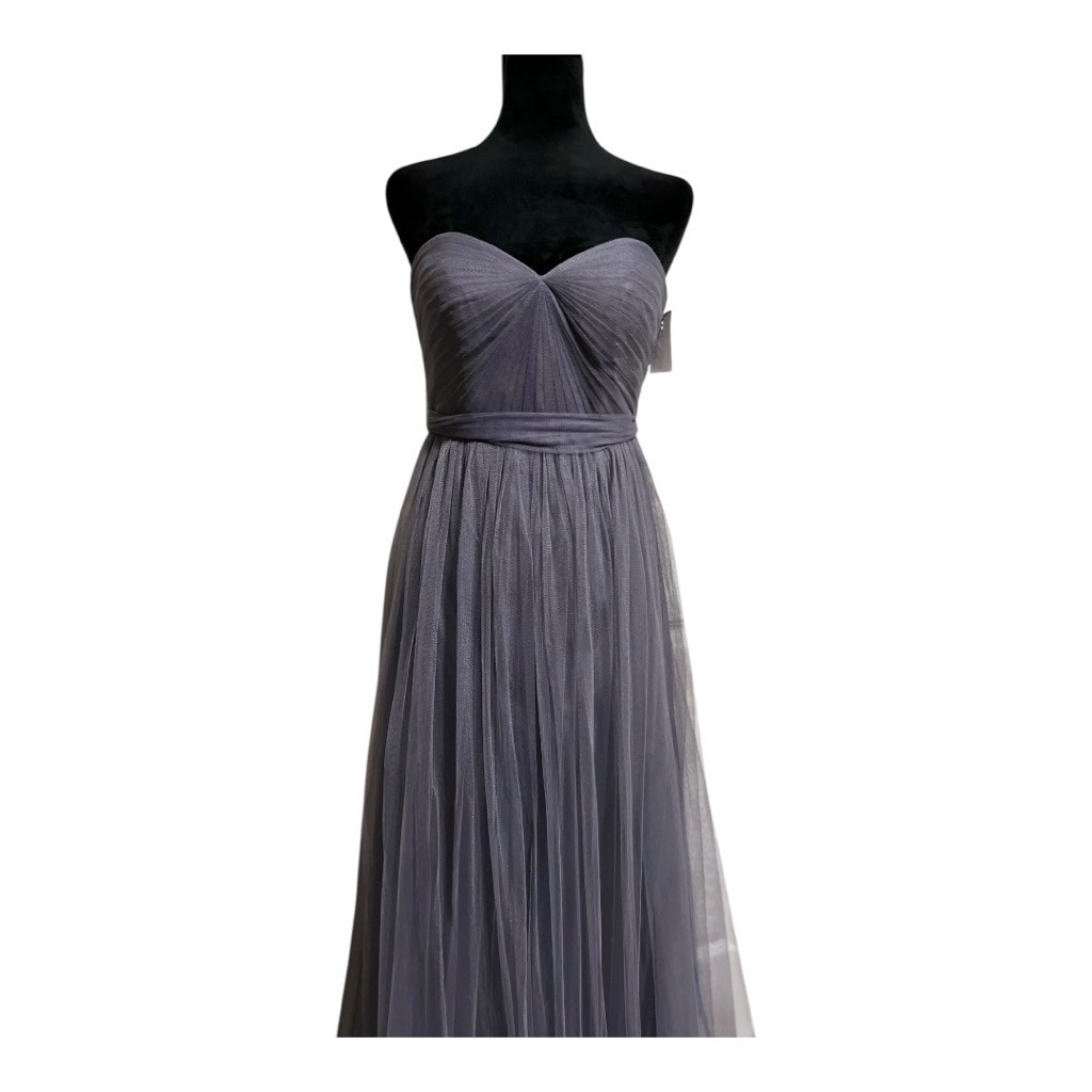 Jenny Yoo Collection Gray Strapless Dress Size 2