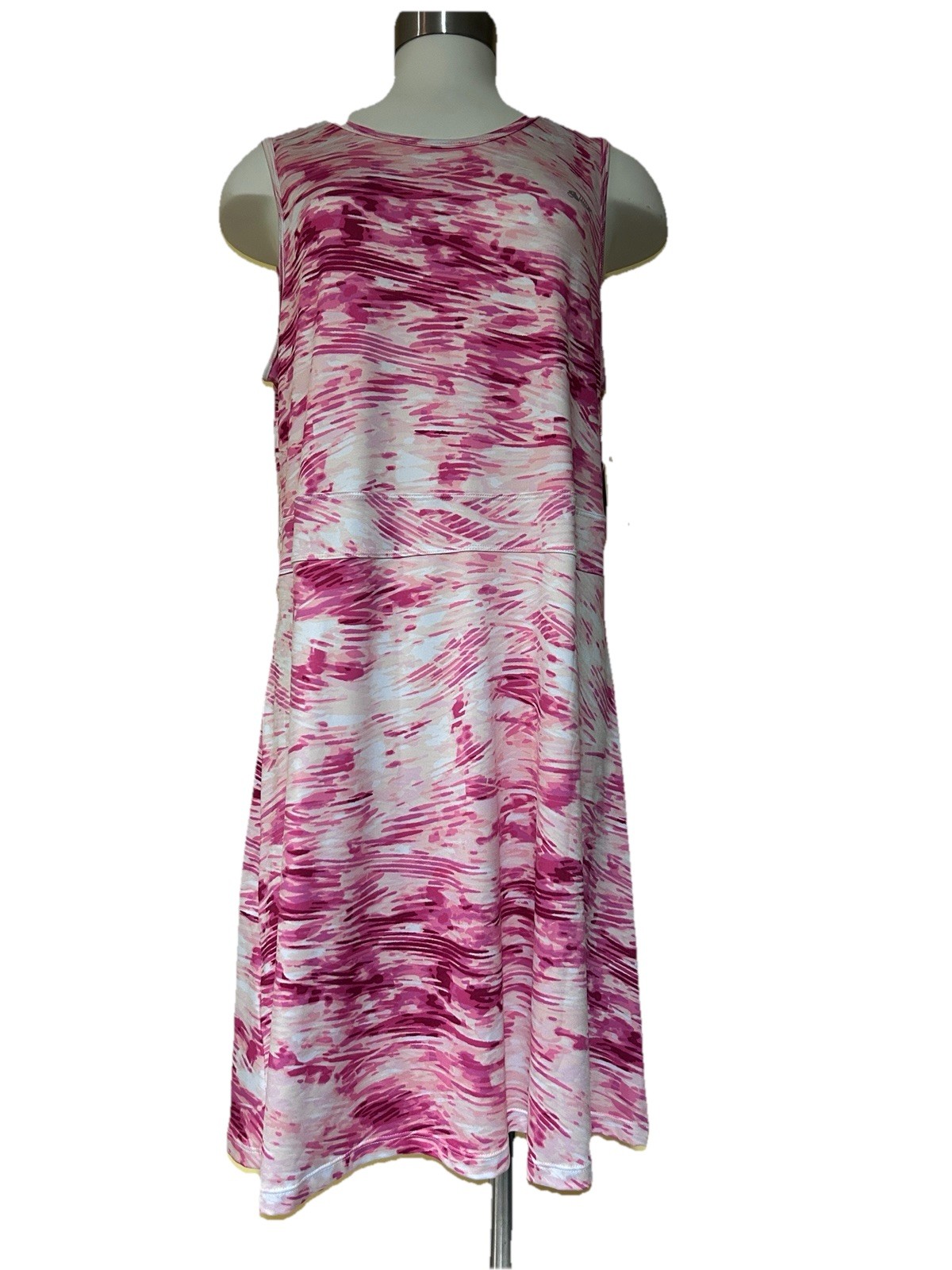 Silver Bait Women’s Pink White Sleeveless Dress Strap Athletic Stretch Straps 1X