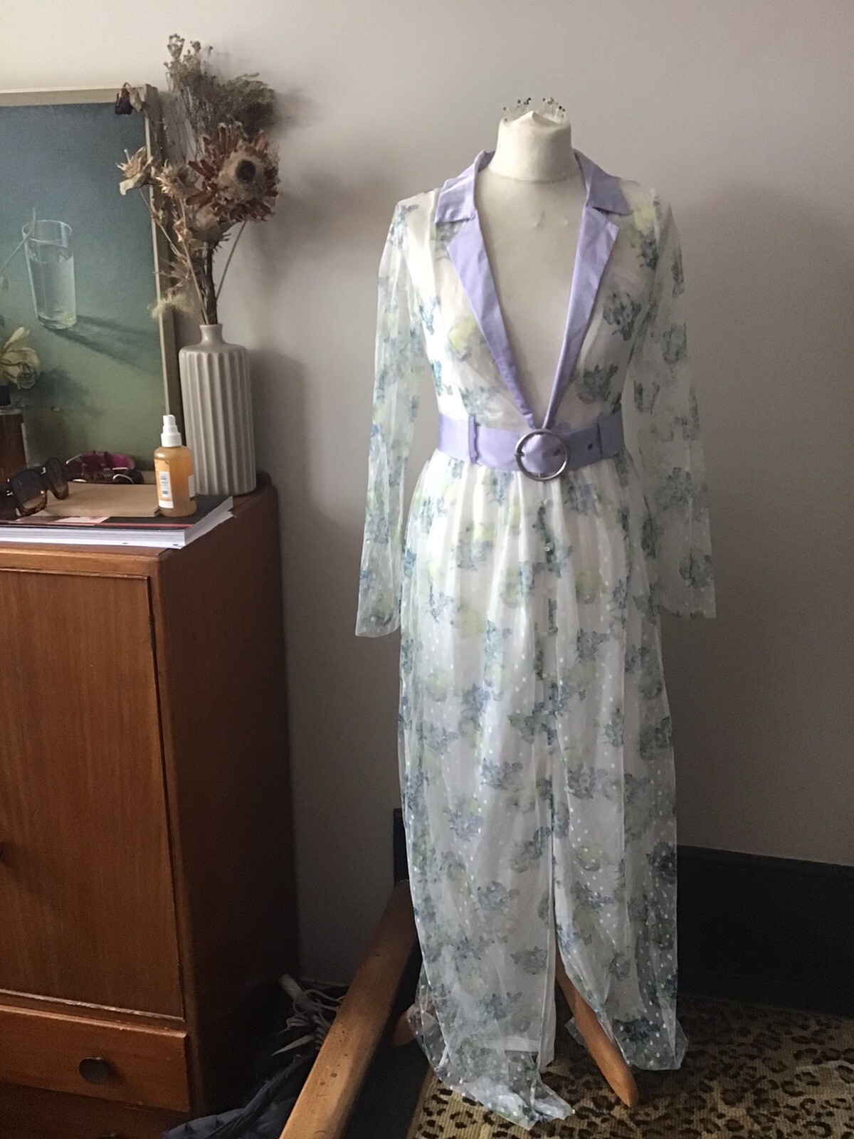 9 White Floral Dusty Daze Maxi Dress Sacred Hawk Clothing