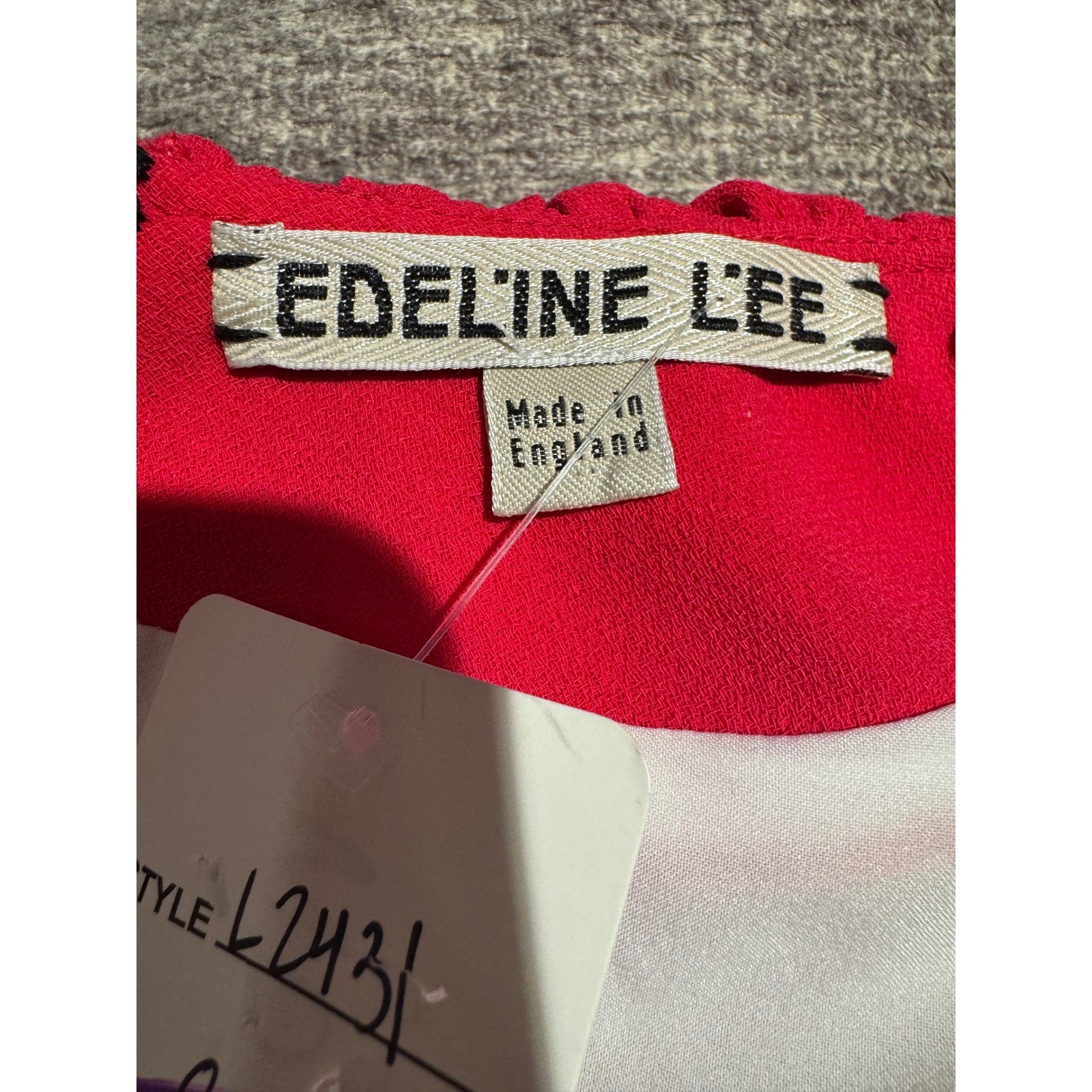 Edeline Lee Red Cape Dress Size 8 Midi Cocktail Formal UK Made Designer