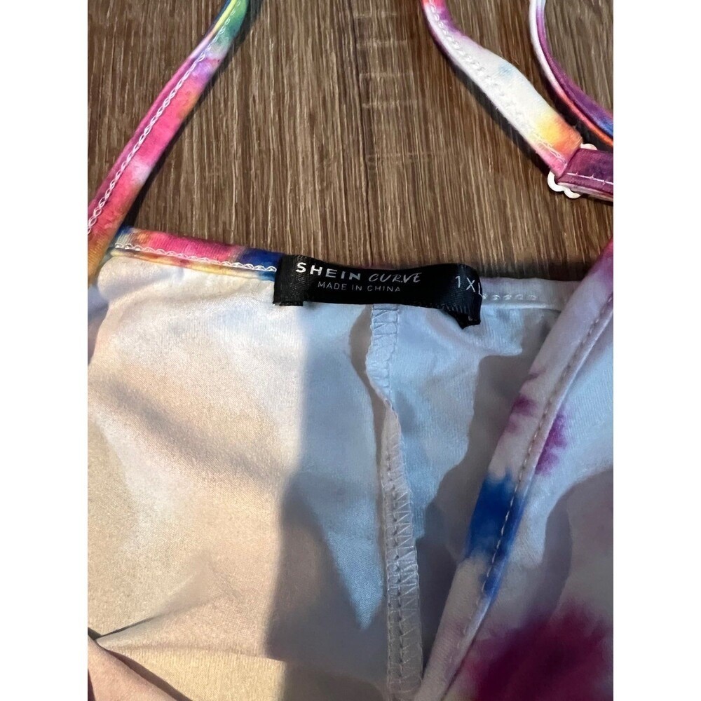 SHEIN Curve Tie dyed sundress with adjustable straps