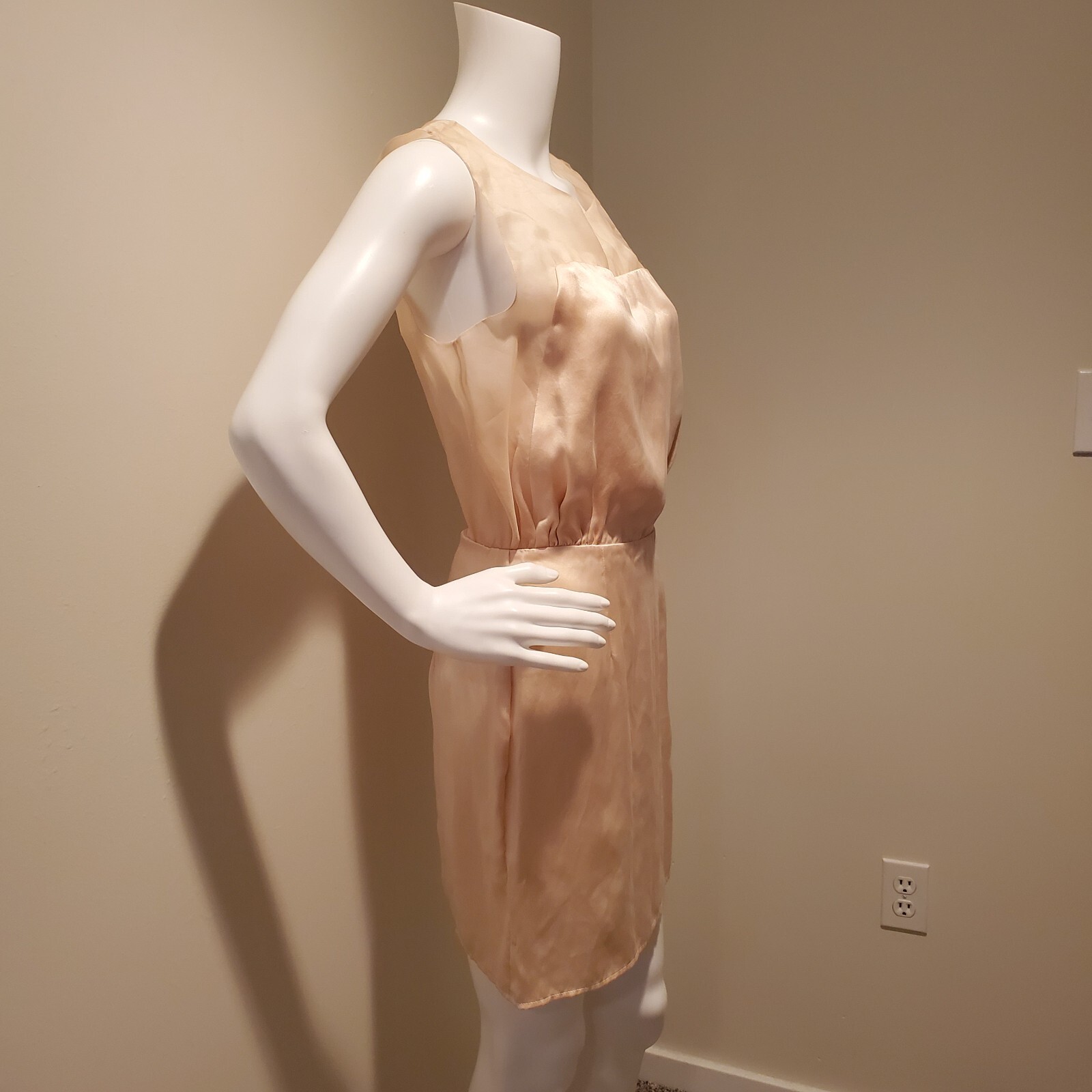 NWT Opening Ceremony Silk Cutout Back Dress Pale Pink S