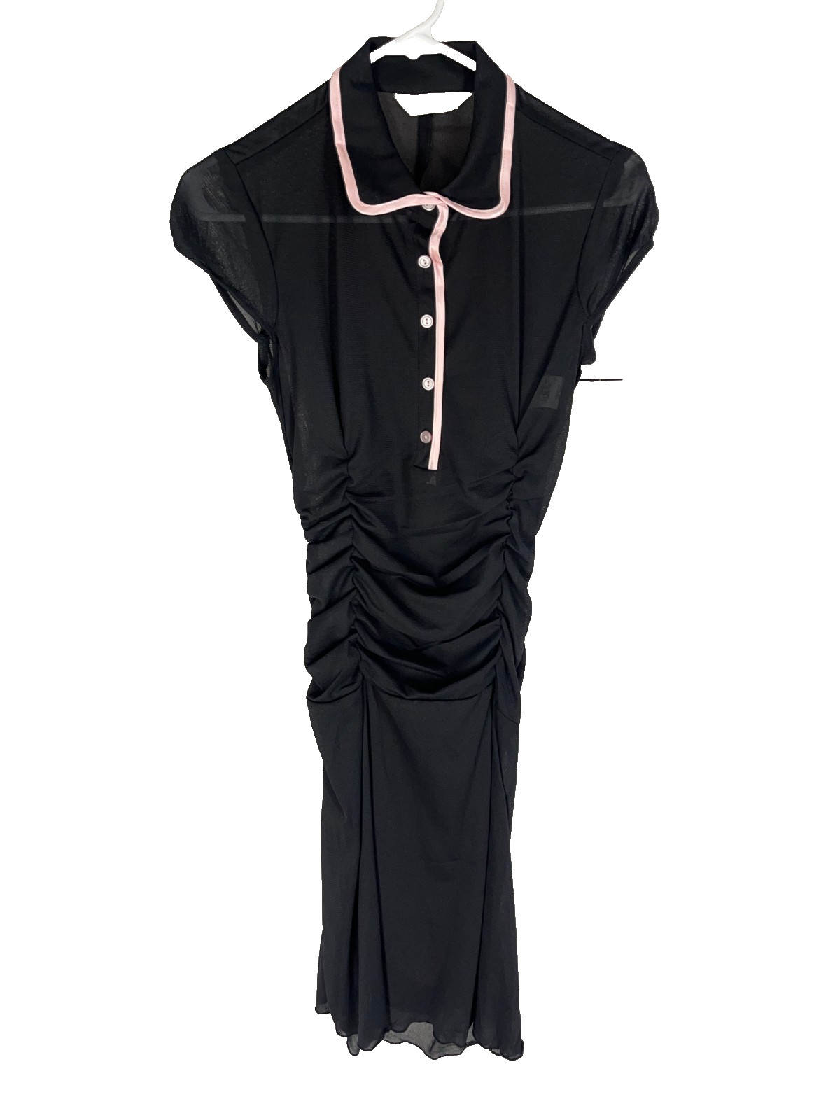 Y2K Speechless Dress M Black Mesh Sheer Whimsi Goth Grunge Vamp VTG NEW