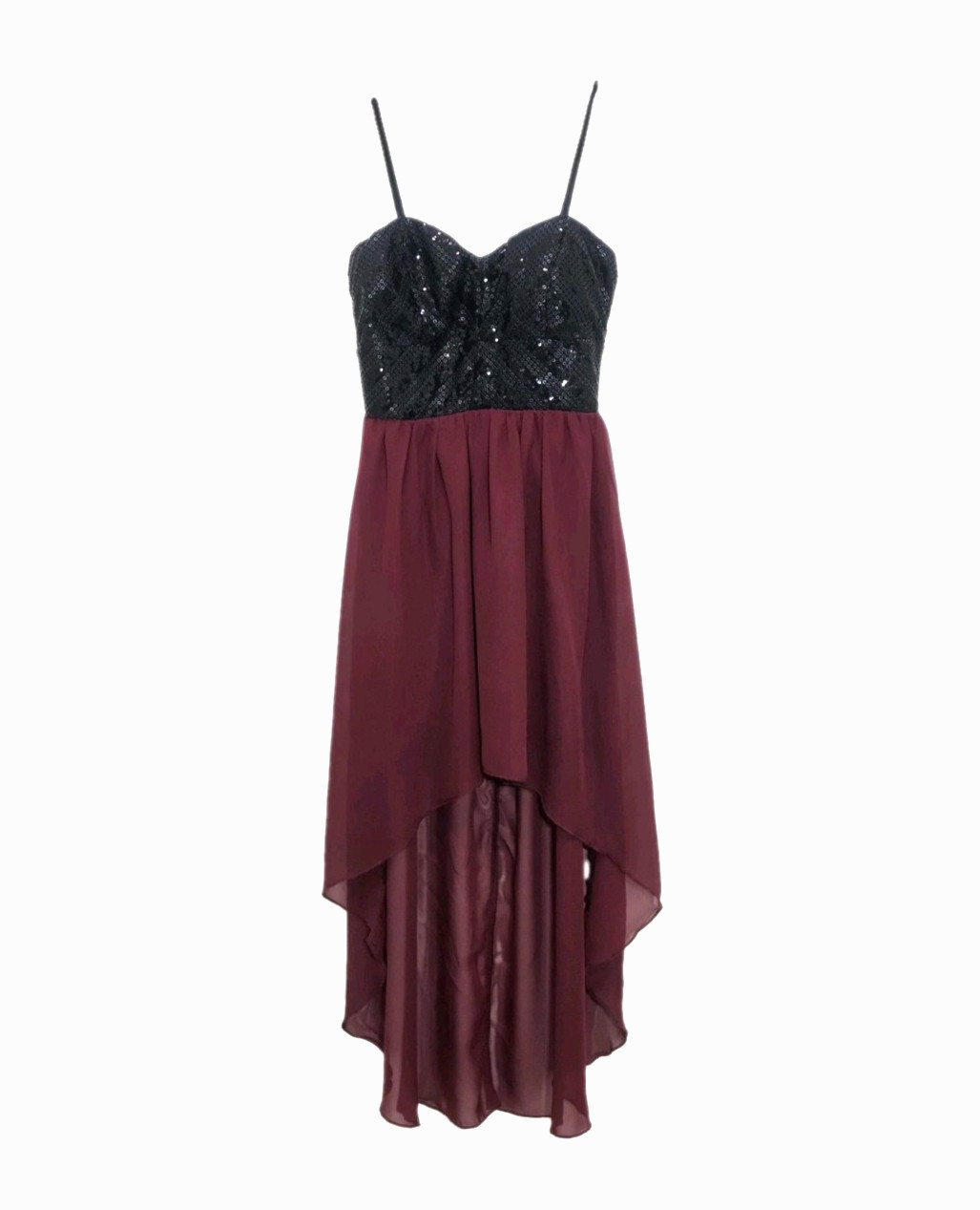 Trixxi Women’s Juniors Dress Size Small Event or Party Dress Black and Maroon