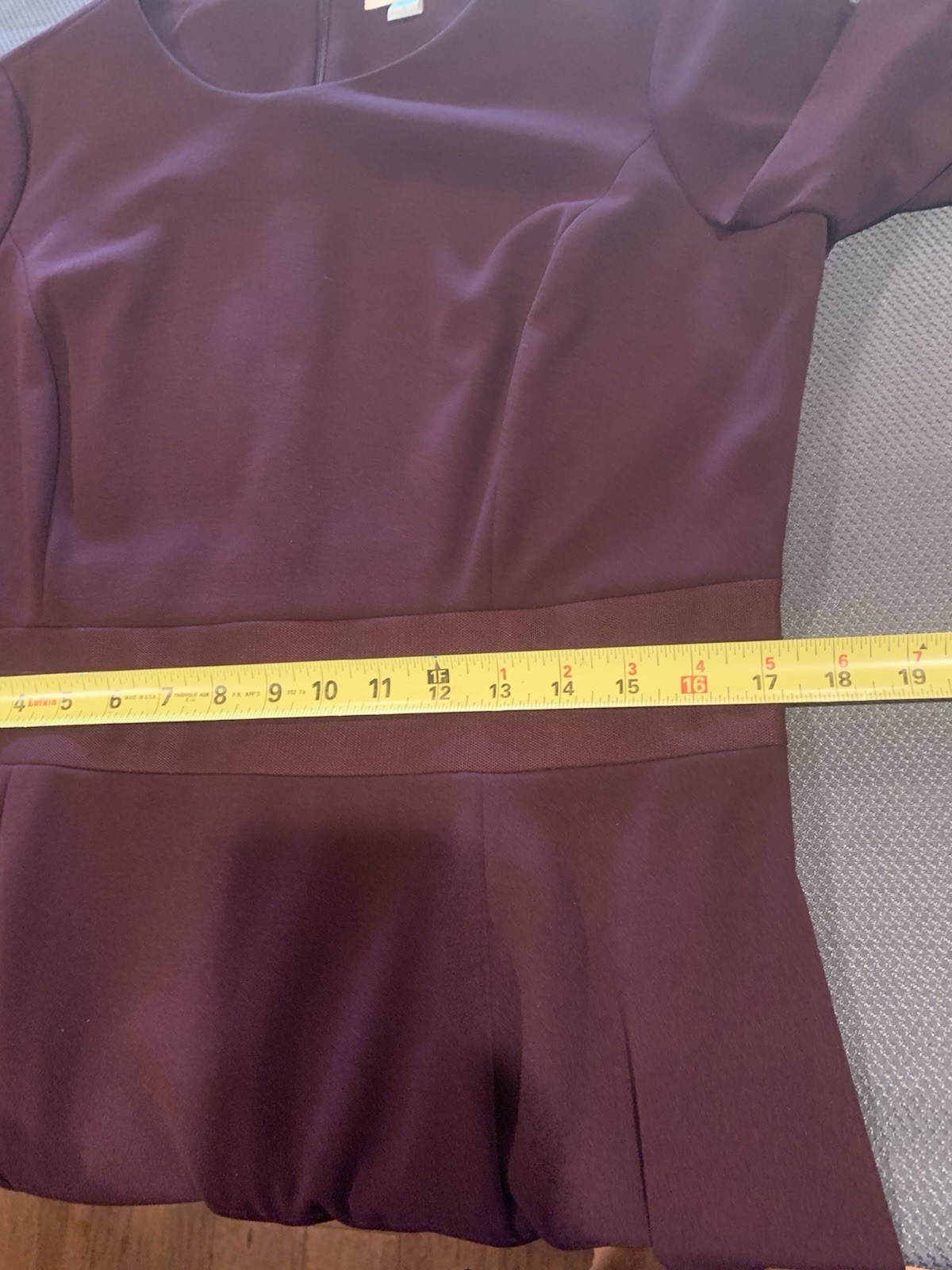 Calvin Klein Womens Eggplant Purple Fit & Flair Dress Size 14