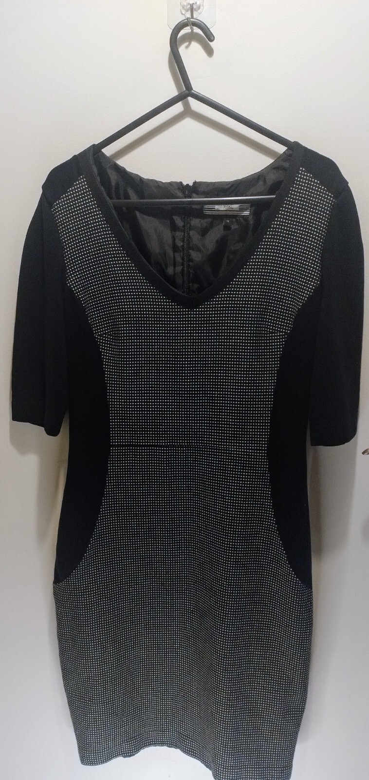 Next Ladies Short Sleeve Figure Slimming Dress Size Uk 10 Excellent Condition