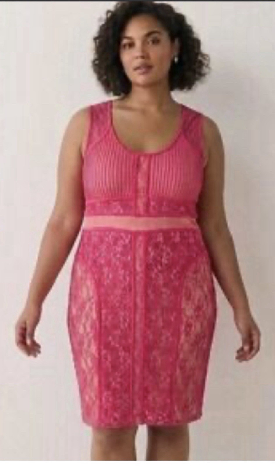 Lane Bryant Coral Pink Lace Dress NWT Women’s Size 16 Plus Size