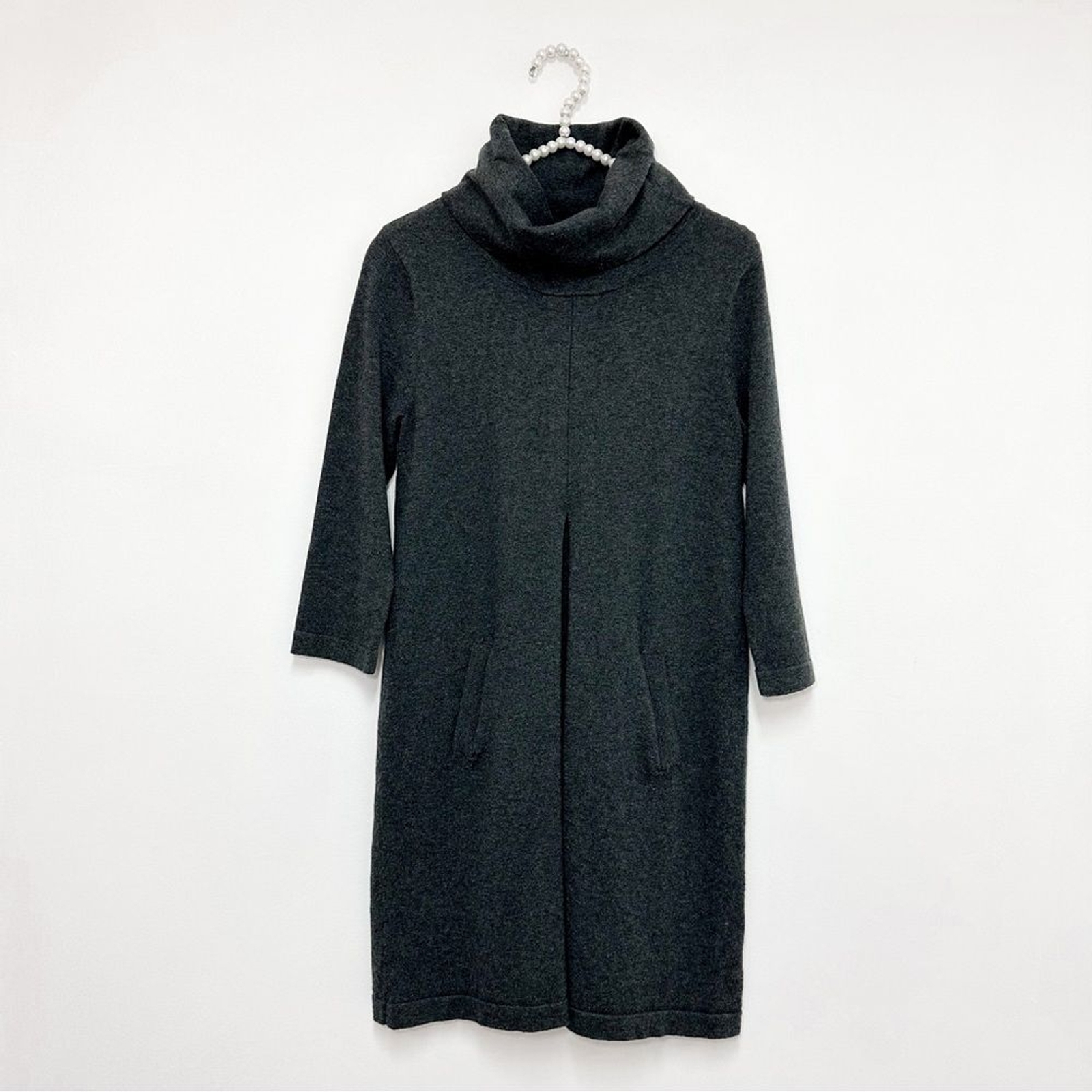 Tyler Boe Kim Cowl Neck Cashmere Blend Sweater Dress in Grey Women’s Sz XS