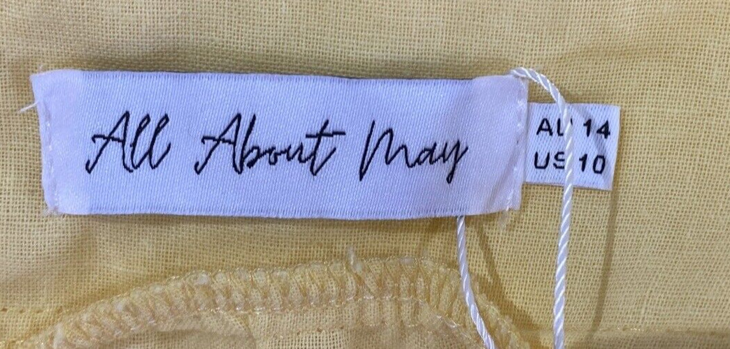 All About May – Maxton Midi Dress – Yellow – Size 14 BNWT (from Gingham & Heels)