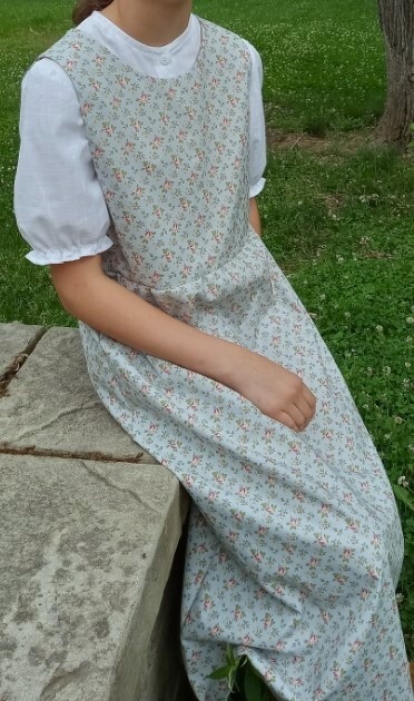 CUSTOM Ladies Plus long full jumper dress blue floral cotton S M L XL 1X 2X 3X