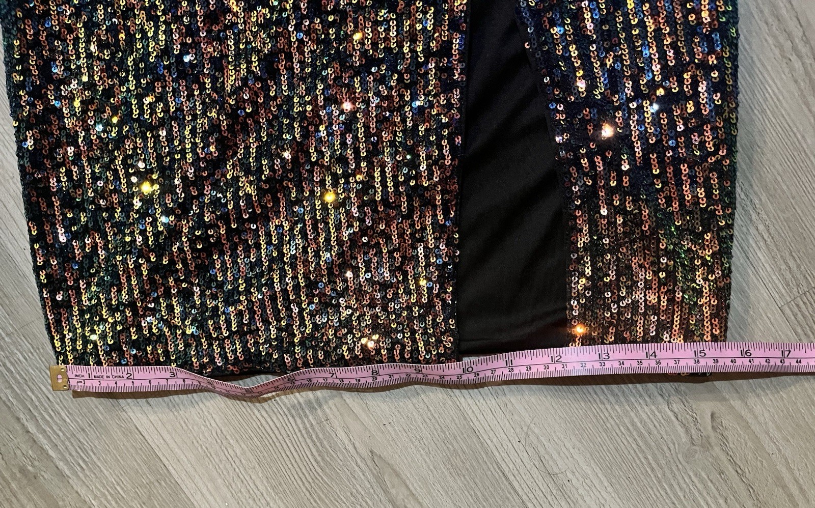 “Color Spectrum Sequin Party Dress