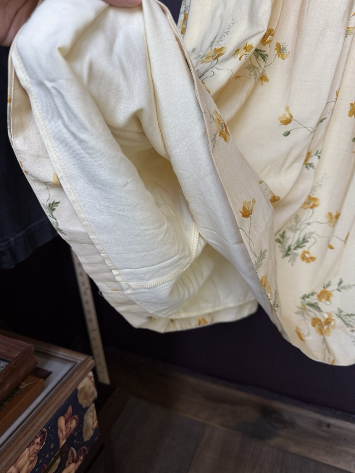 Reformation Ivory Yellow Cottage Core Floral Puff Sleeve Midi Dress Whimsical M
