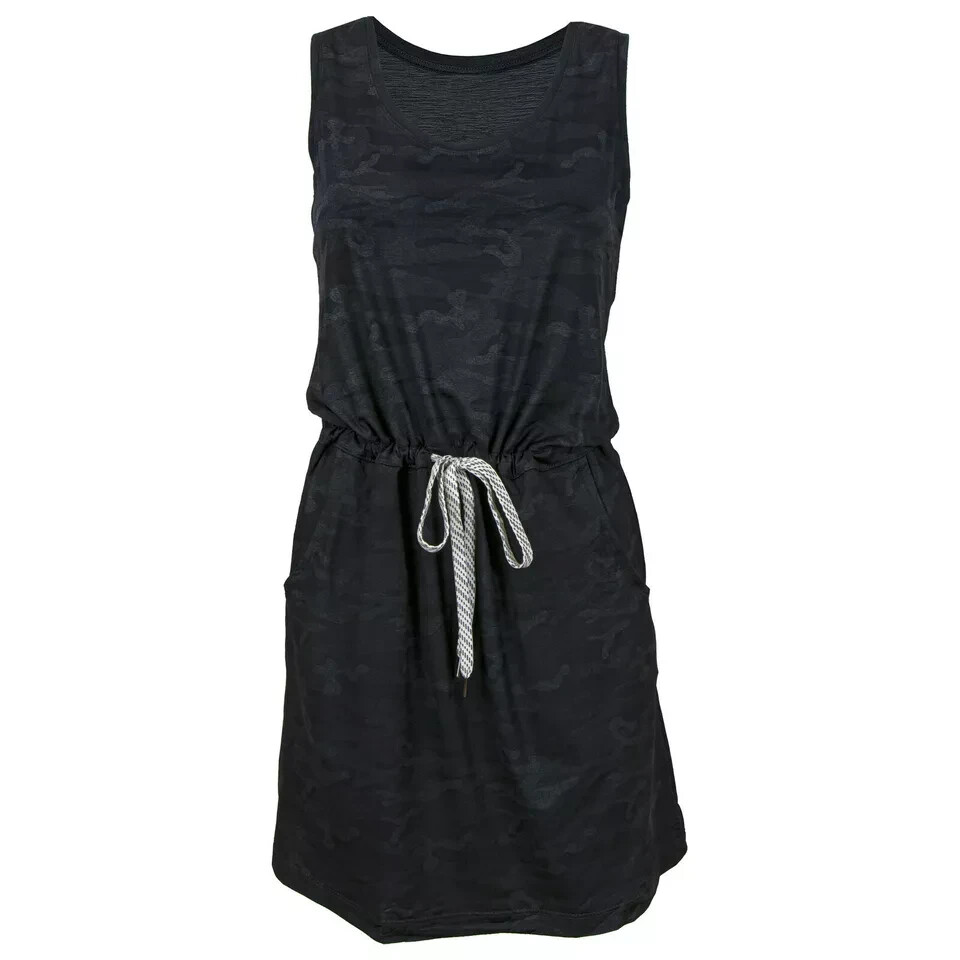 Member’s Mark Women’s Favorite Soft Pullover Drawstring Dress Black Camo Size S