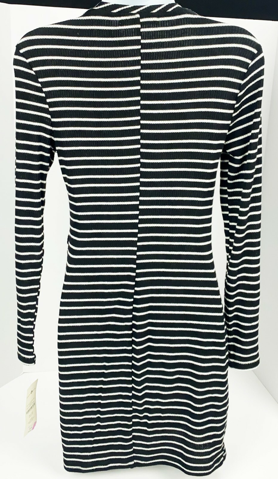 Junior Medium Wishful Park Sweater Knit Bodycon Dress Stripe Lightweight