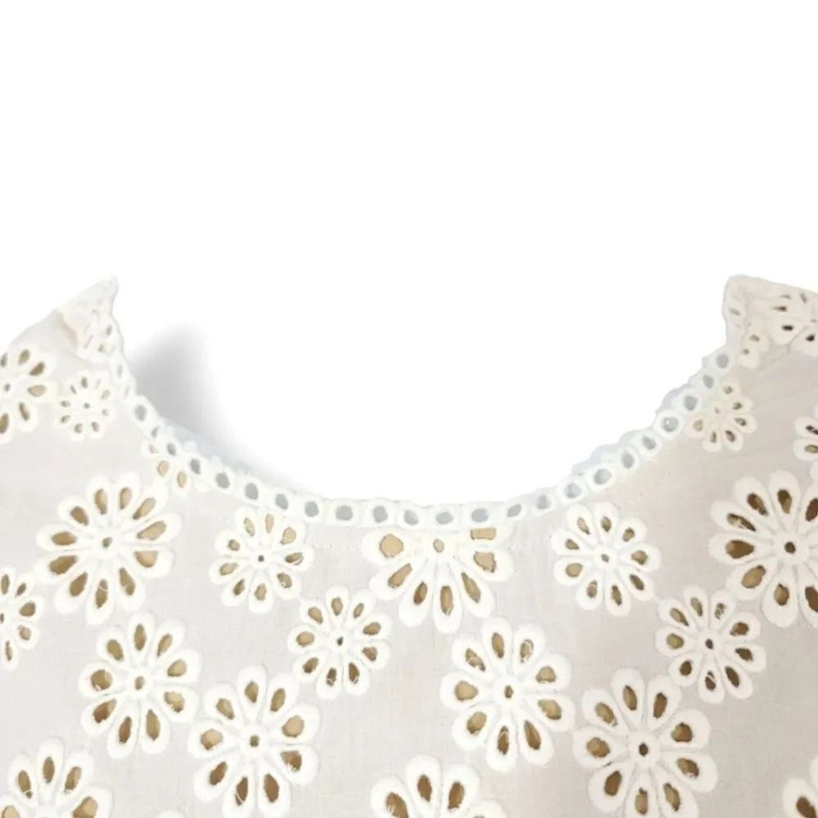 Sea New York Embroidered Eyelet Asymmetrical Lace Up Edie Dress in White Size 10