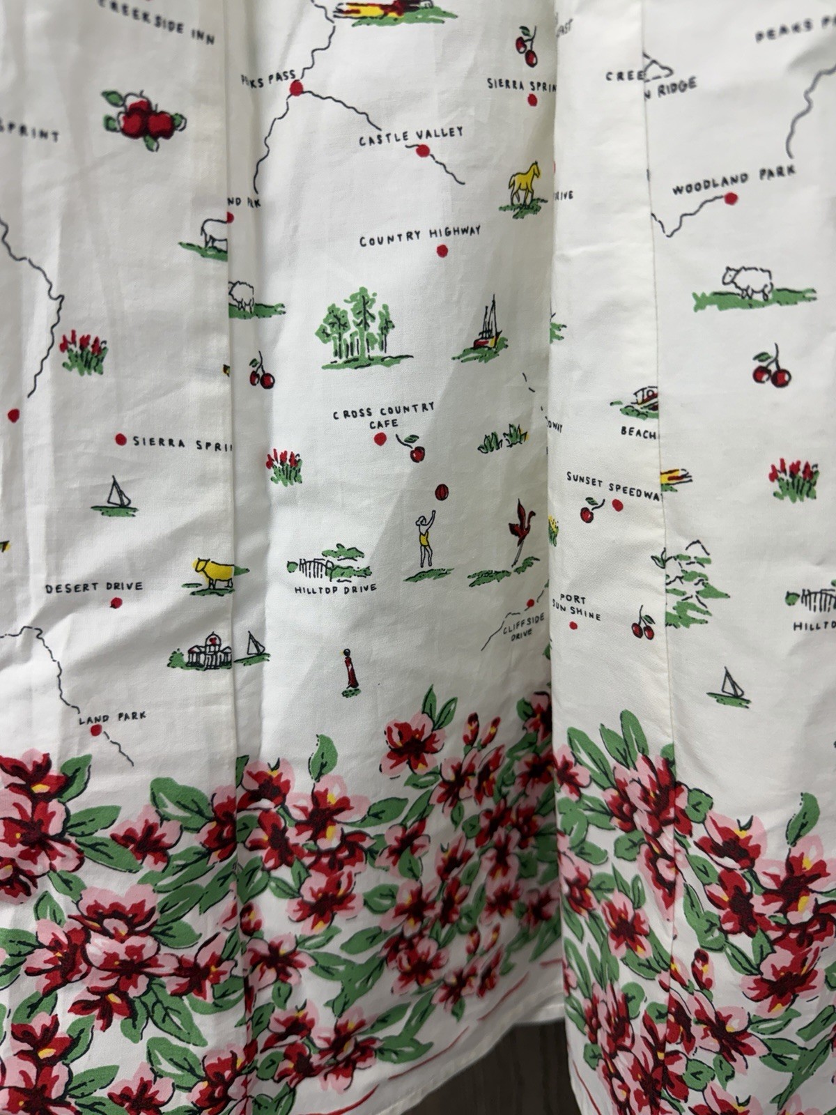 J CREW SIZE 2P V-neck dress in Map Print CT664