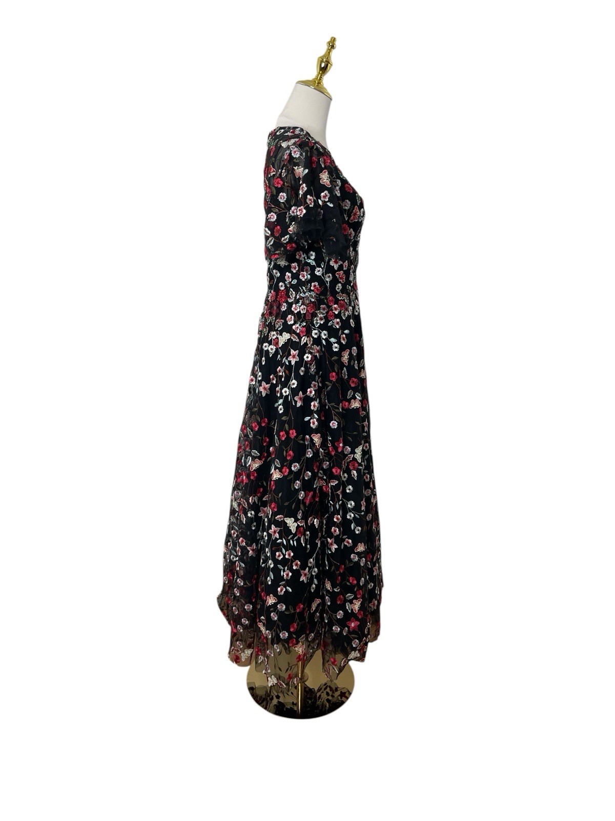 Mac Duggal 20323 Black Multi Embroidered Rhinestone Gown Size 6 $698