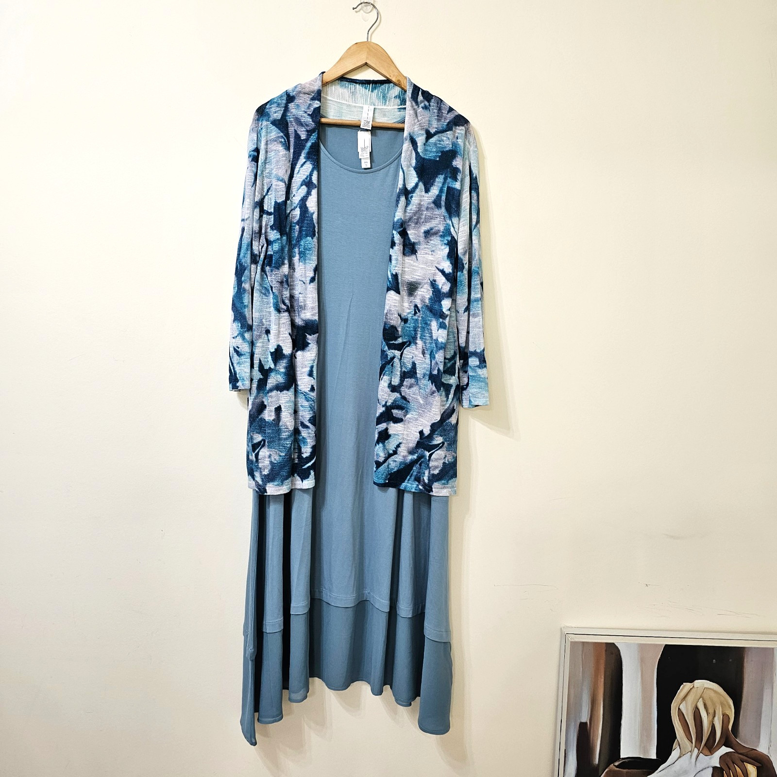 MarlaWynne Layers Womens Twin Set Dress Cardigan 2 Piece co-ord outfit Lagenlook