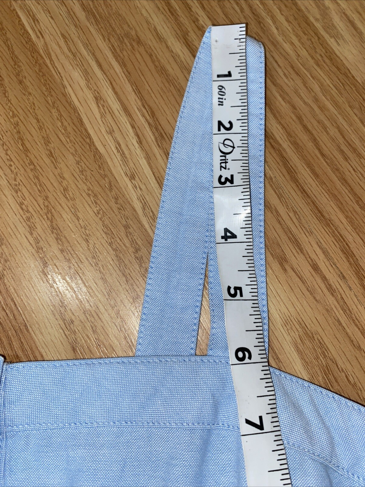 Lands End Canvas Cotton Button Down Sky Blue Halter Strap Dress Size 6 Classic