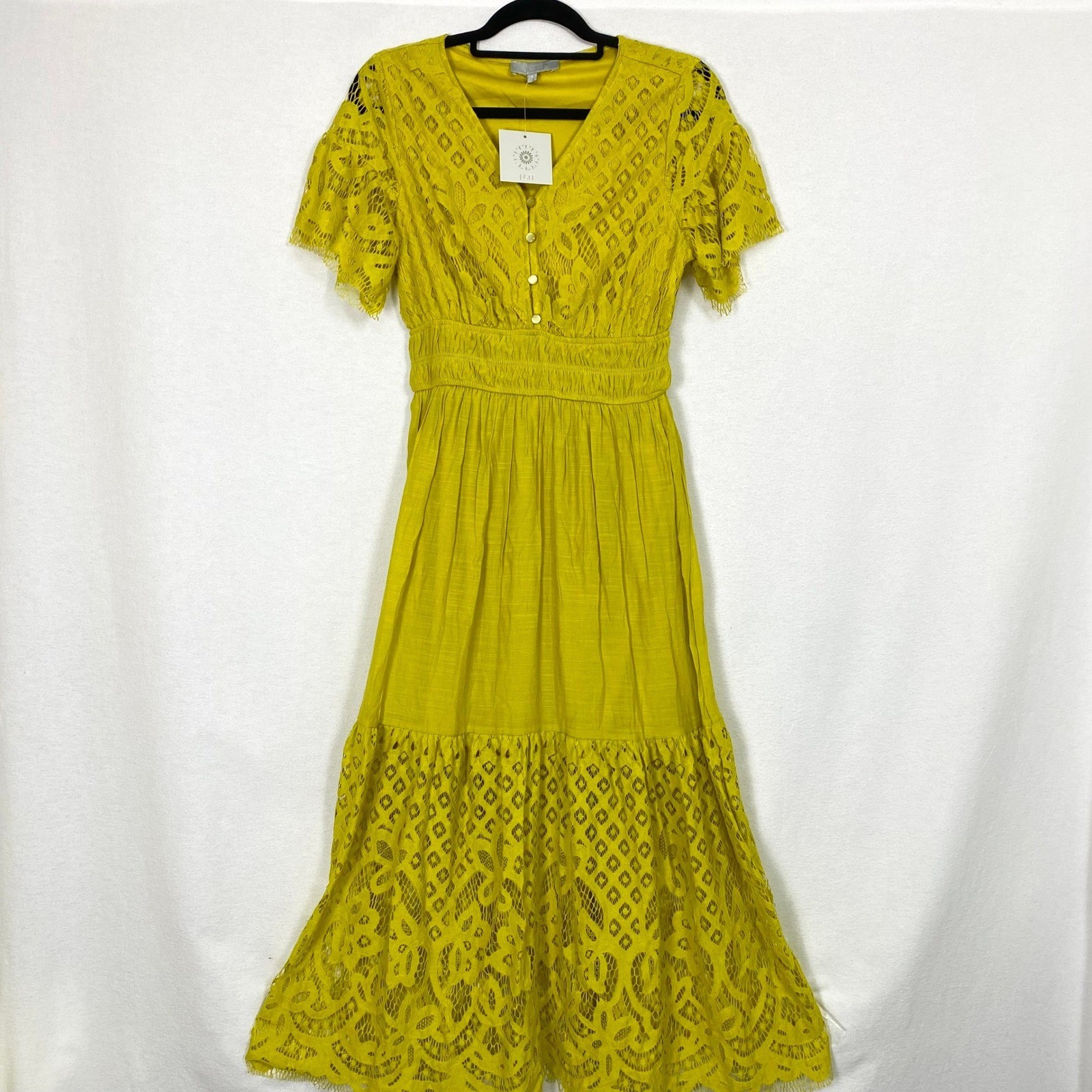 Anthropologie J Gee Small Maxi Dress Cottagecore Romantic Coquette Feminine Chic