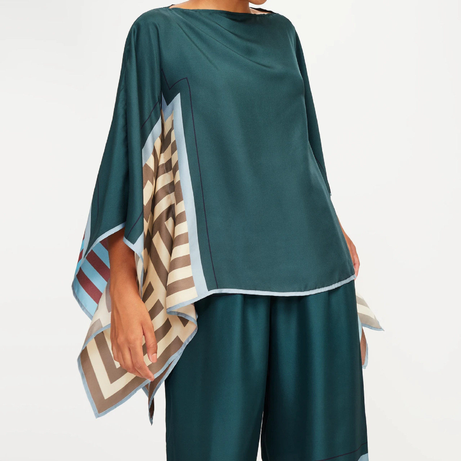 Women Soft Satin Silk Co-ord Sets, Beach Wear Kaftan, Beautiful Co-ord Set J5643