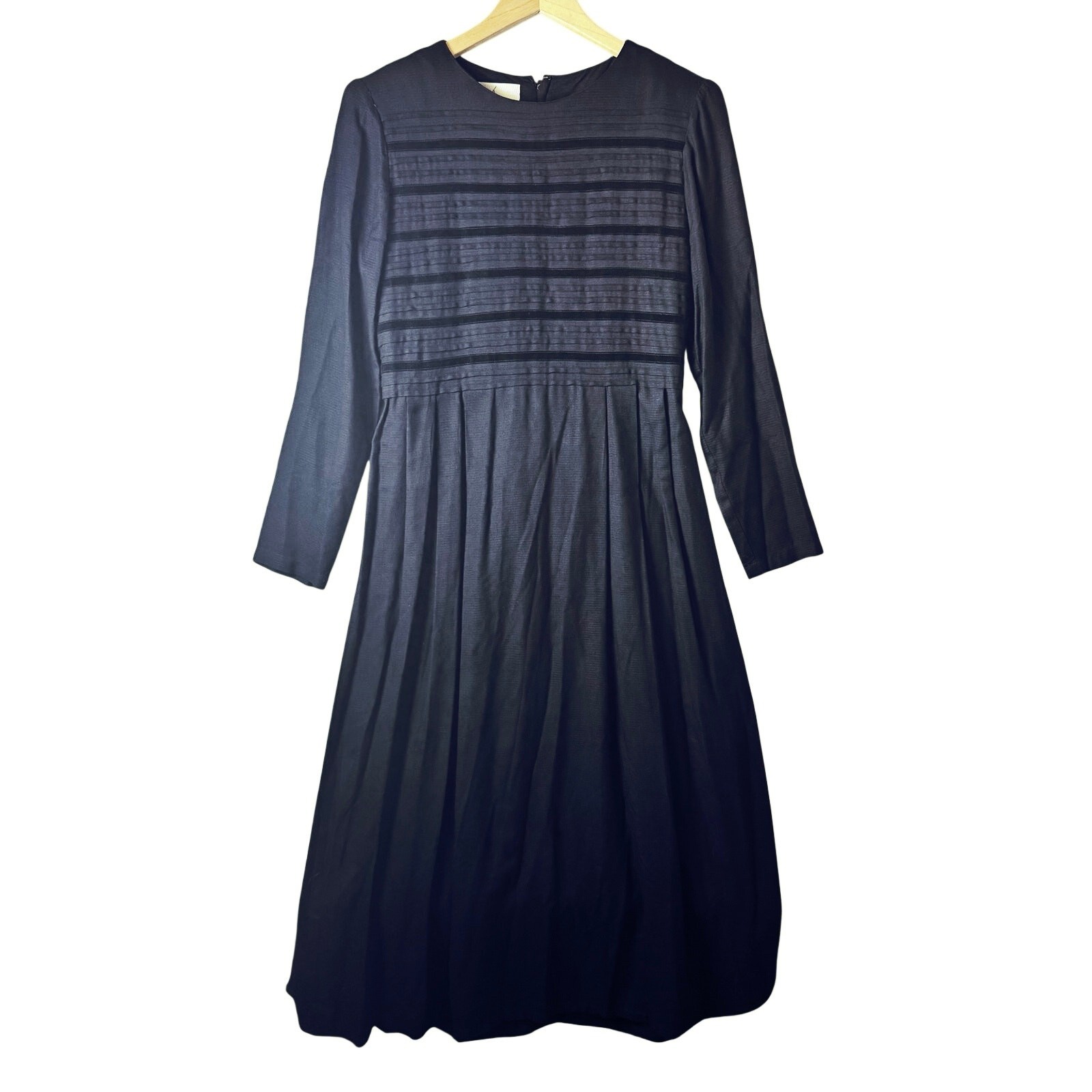 Modest Maxi Dress Sarah Elizabeth Women’s Black Long Sleeve Cottagecore Prairie