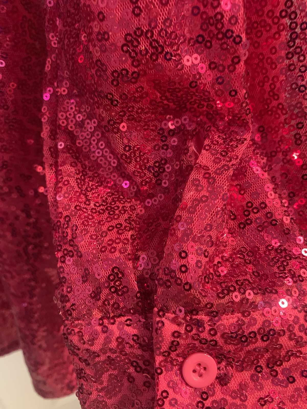 NWT-Raspberry Sequin Shirt Dress