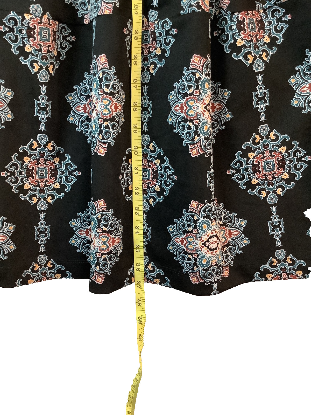 Mossimo Womens Fit & Flare Dress Size M Sleeveless Medallion Print Back Zip