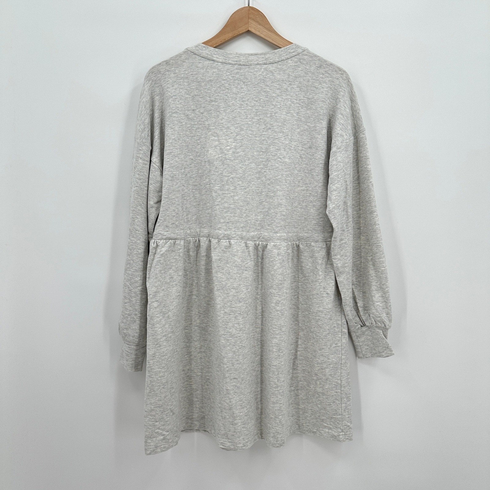Seraphine Cassidy Grey Casual Drawstring Maternity Nursing Dress Size M NWT