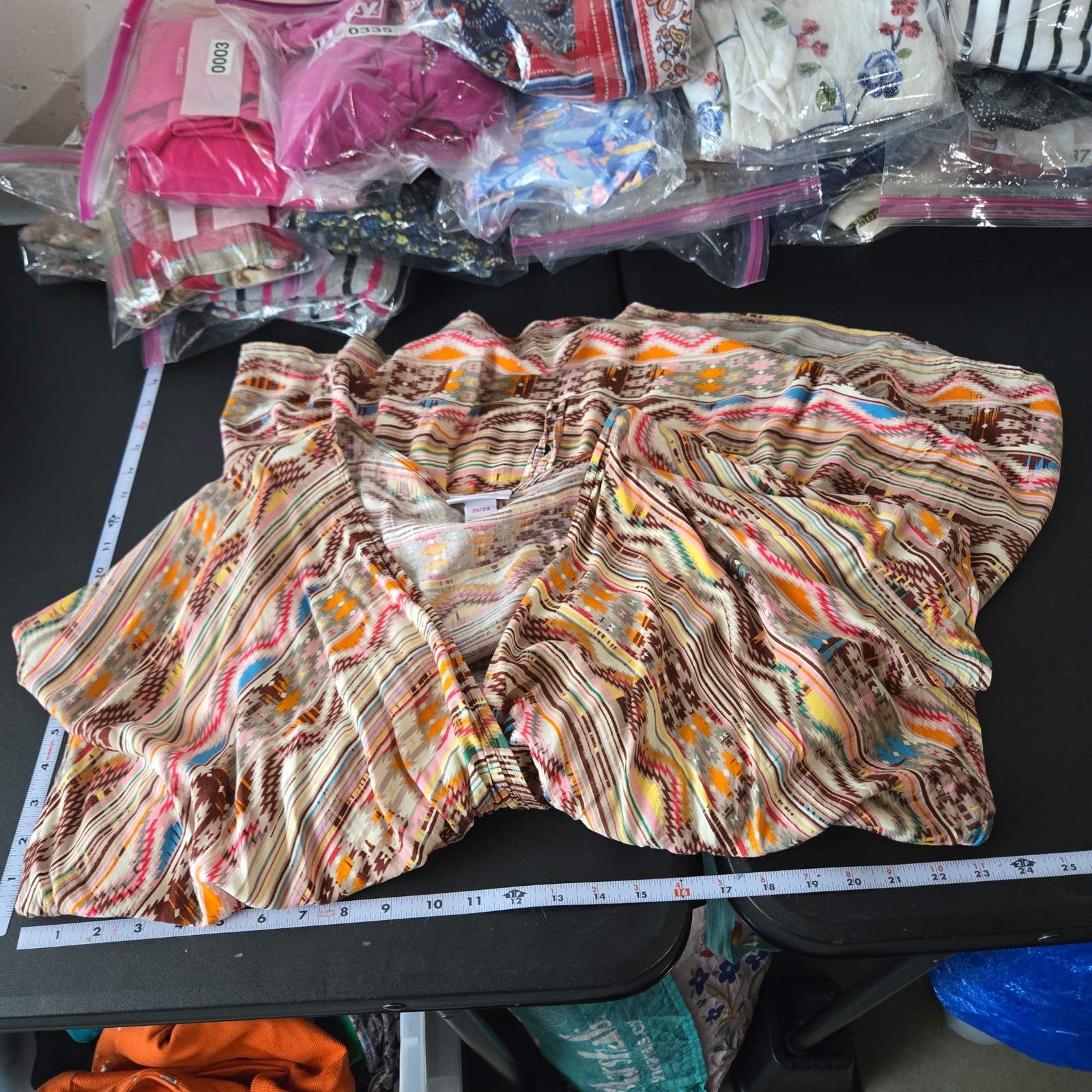 Loop 18 Smocked Waist Mini Dress Plus 21/23 Tribal Boho Festival Beach Summer