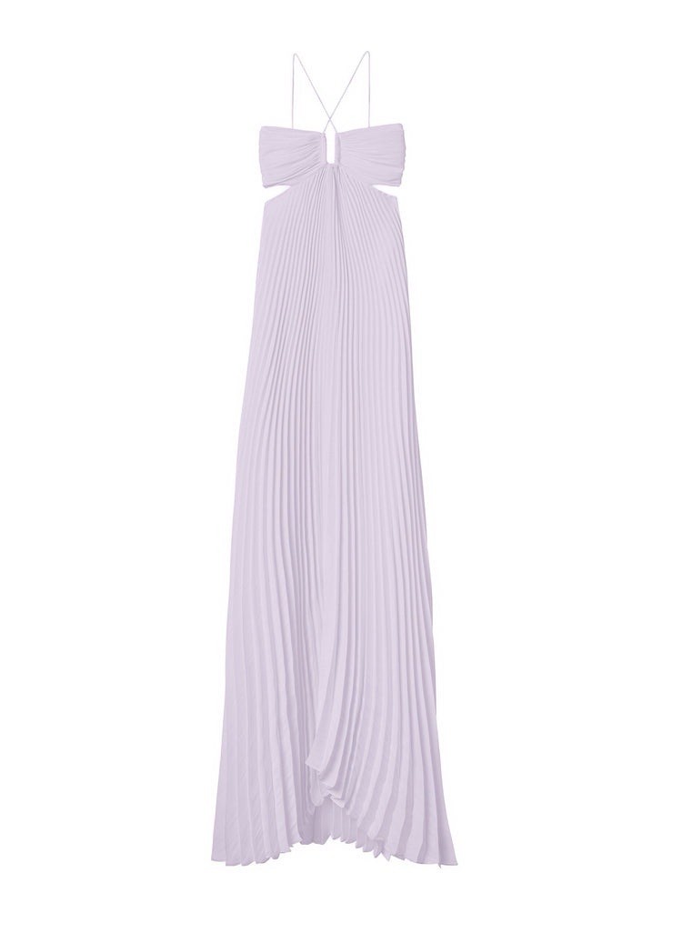 a.l.c. Maxi Dress Satin Pleated Moira Size 2 $795