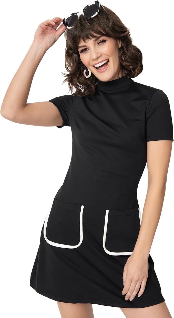 SMAK PARLOUR MOCK TURTLENECK WAVE MAKER MINI DRESS – NEW / Sz M