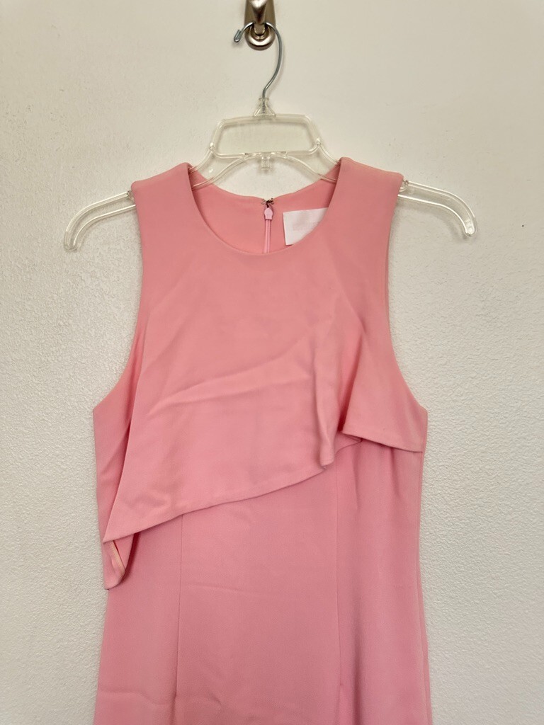Cushnie Et Ochs Layered Ruffle Sheath Dress Pink Midi Sleeveless Women’s Size 6