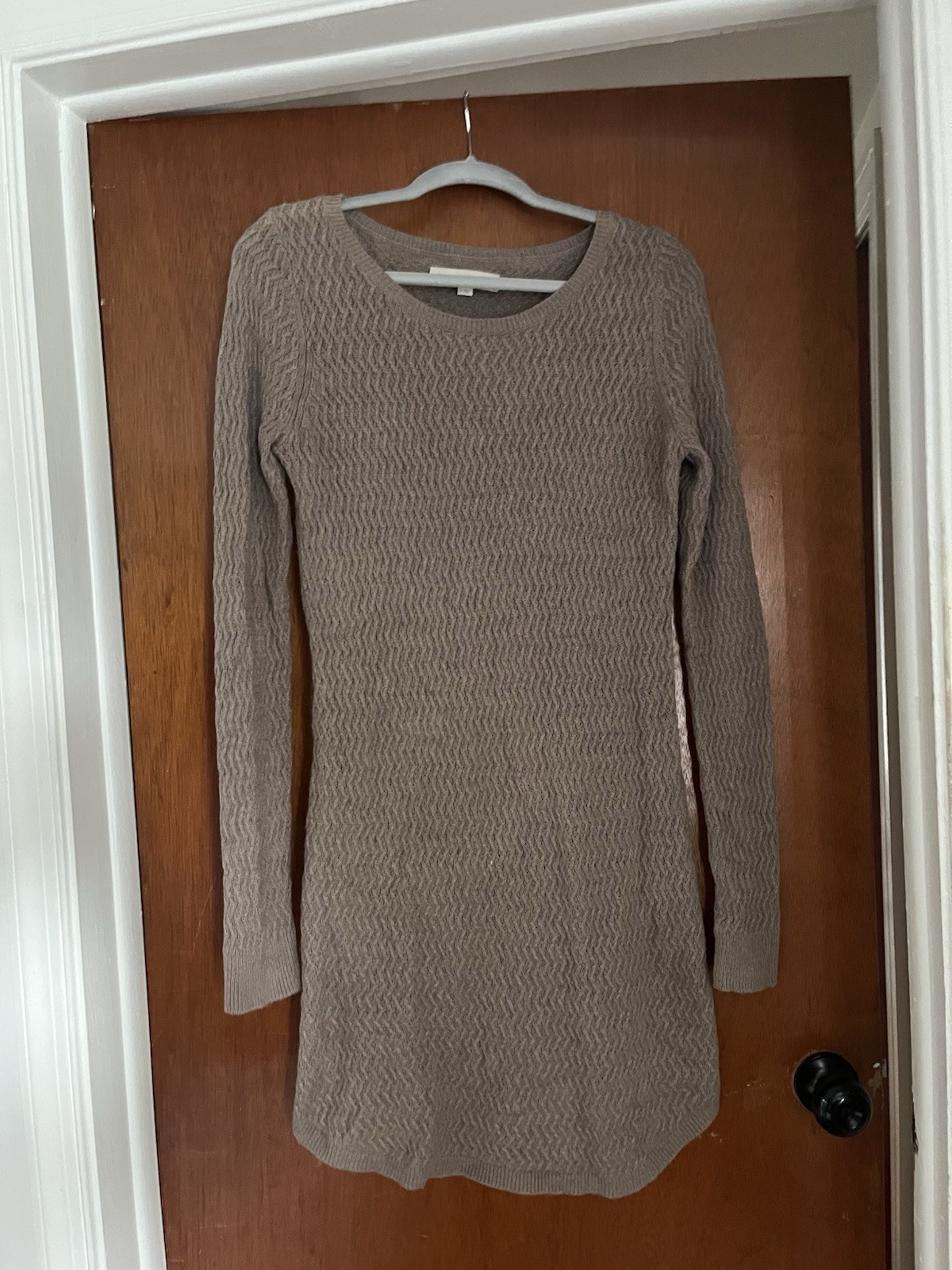 Ann Taylor LOFT Sweater Dress Beige Brown Size M Medium