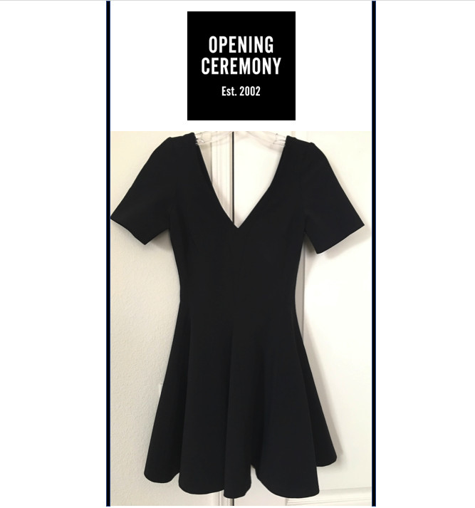 Opening Ceremony Fit & Flare Black Dress XS