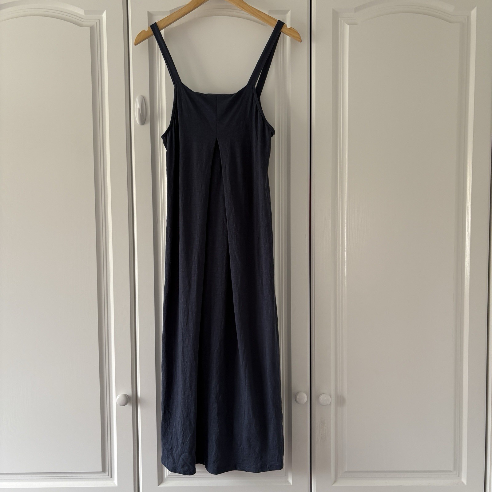 Ladies Sfera Basic Blue Midi Summer Dress Pullover Casual 100% Cotton Size Small