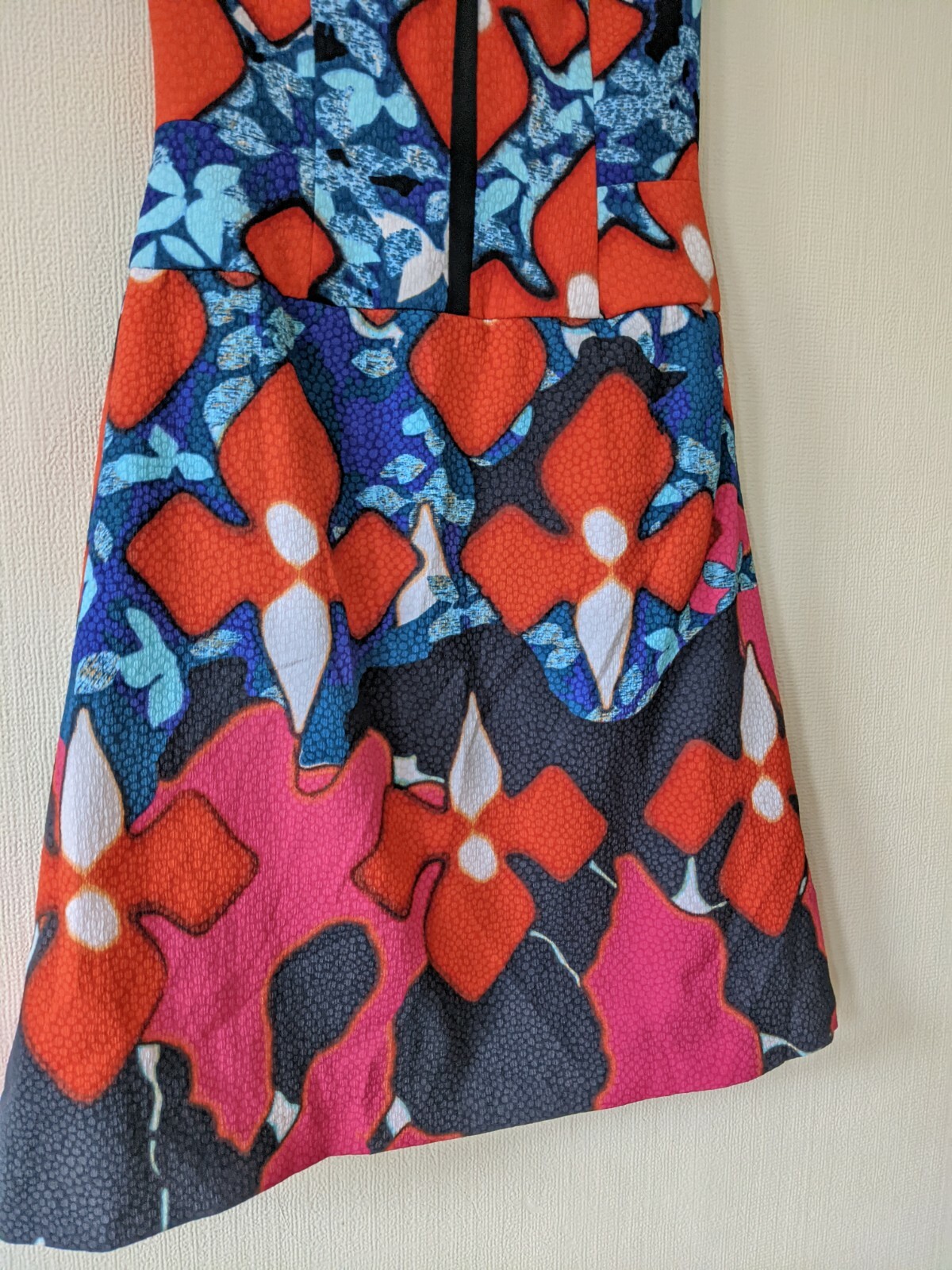 Peter Pilotto Mini Floral Strapless Party Cocktail Dress Abstract Pattern 2 UK 6