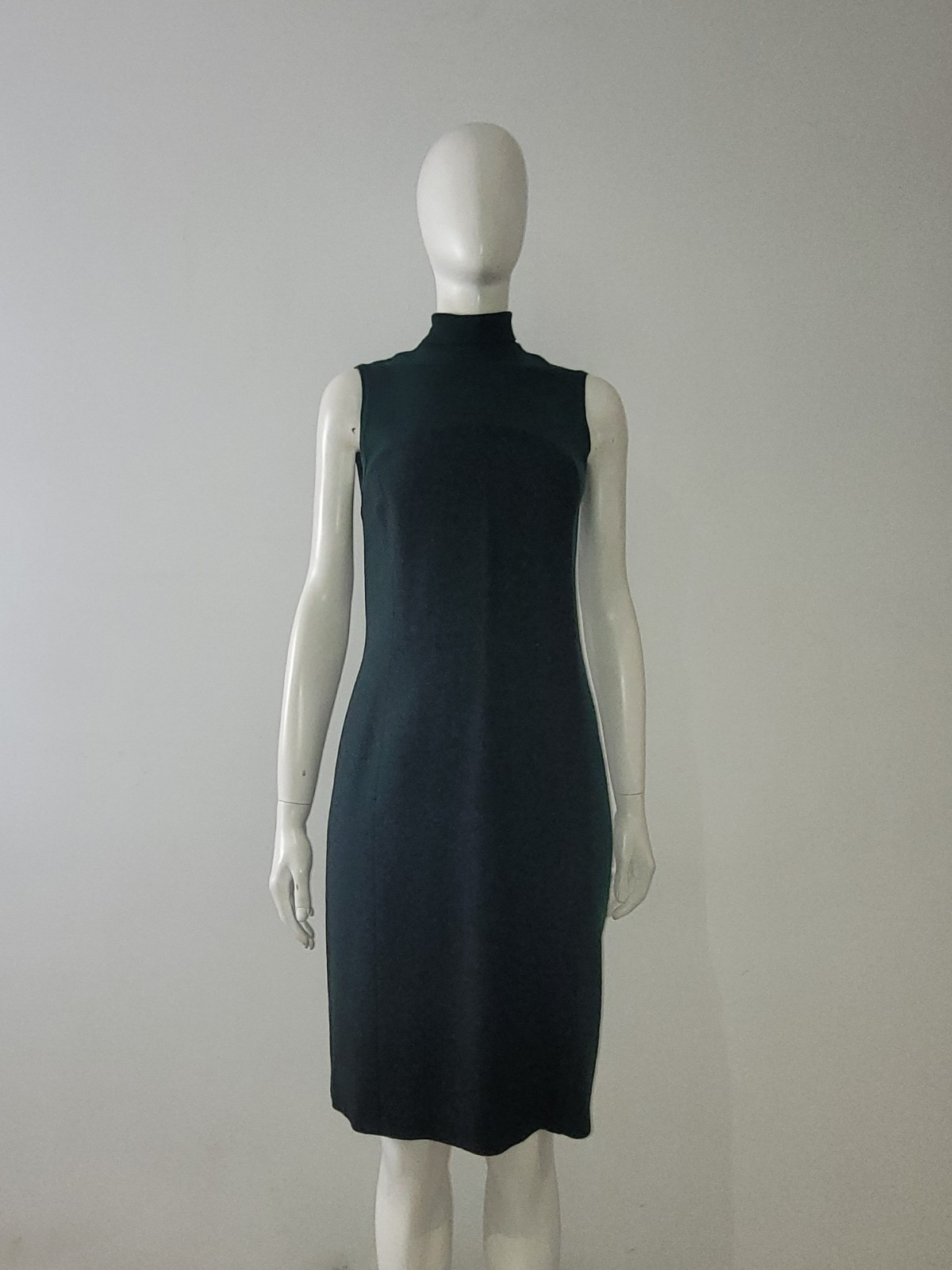 Istante Versace Green Tweed Dress UK 8 10 EU 36 38 Wool Blend Pencil Fitted