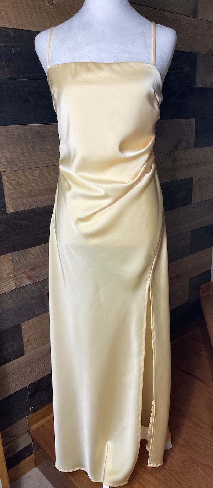 Billy J ILANA Butter Yellow Maxi Slip Dress Size AUS 12 US 8