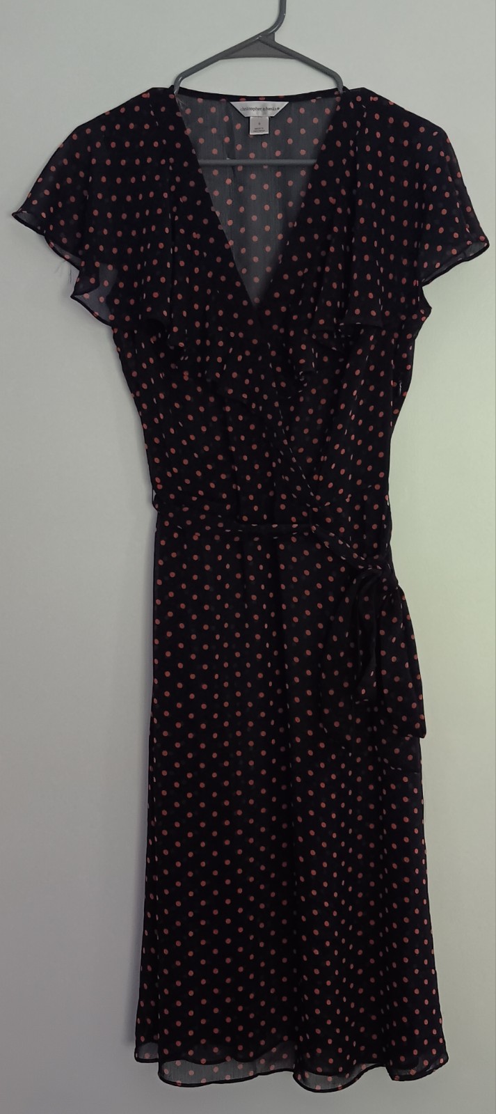 Christopher & Banks Women’s Size 8 Casualcore Red Polka Dot Black Dress