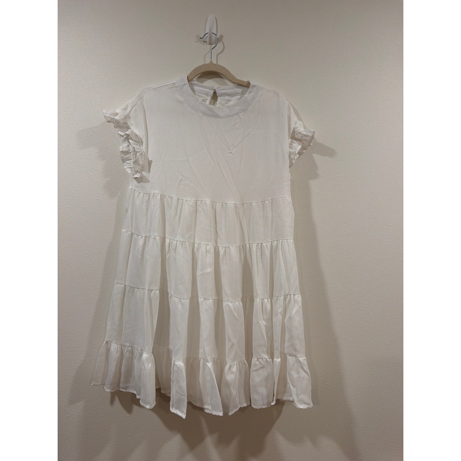 White tiered babydoll dress