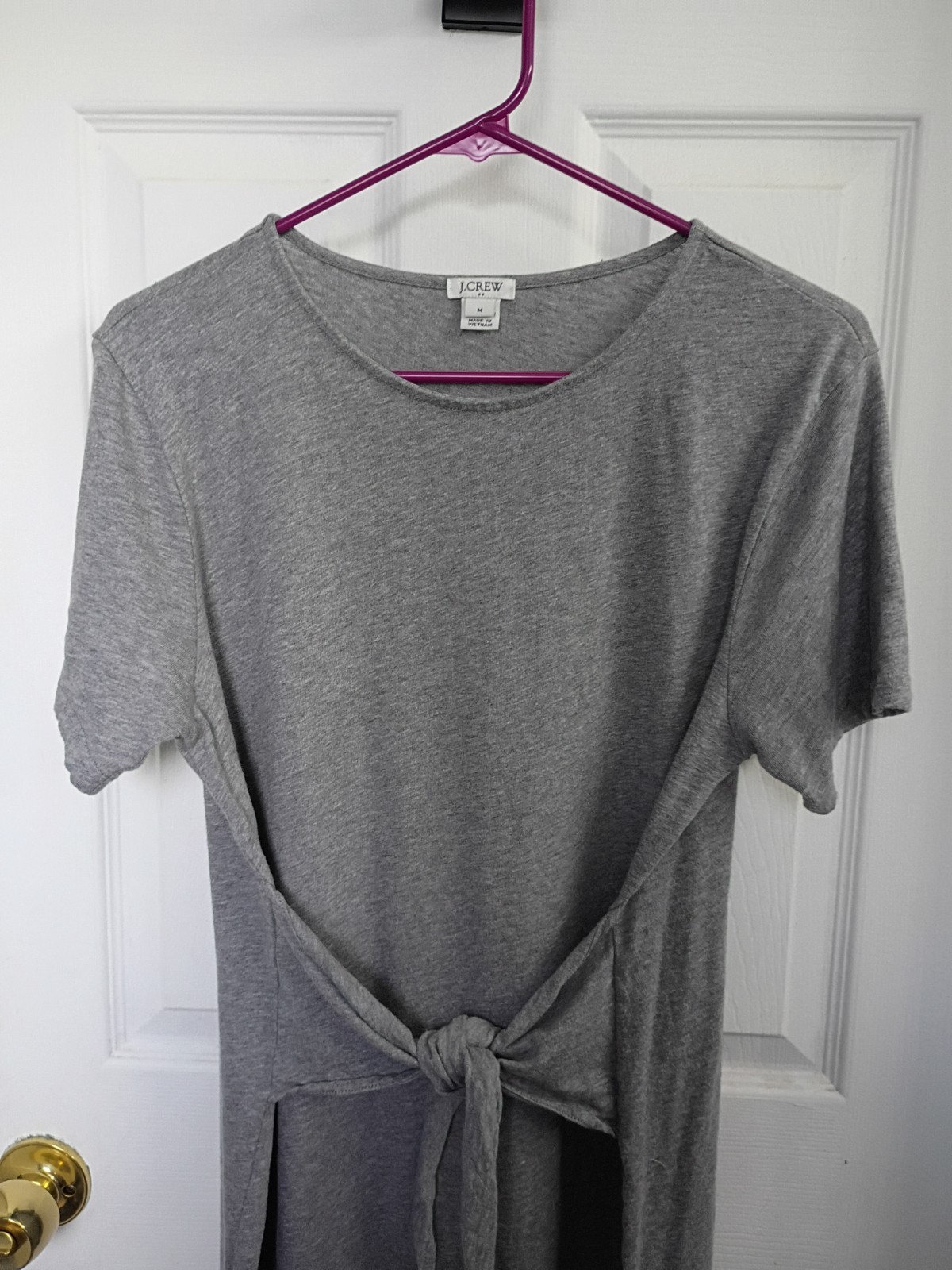 J crew front tie t-shirt dress medium